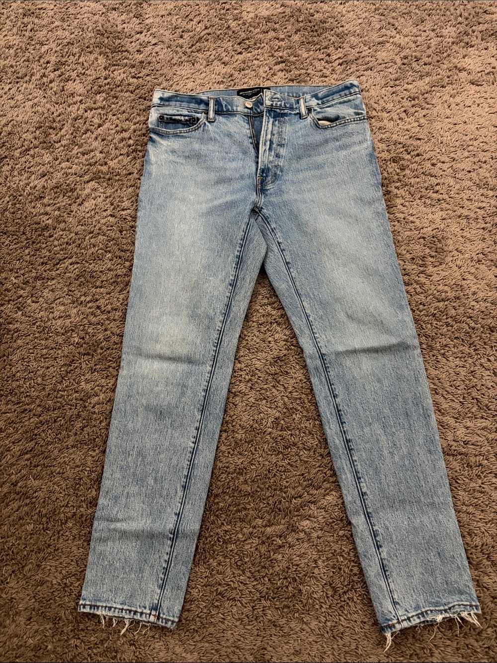 Abercrombie & Fitch Vintage Stretch Slim Fit Jeans, Light Blue 34x32